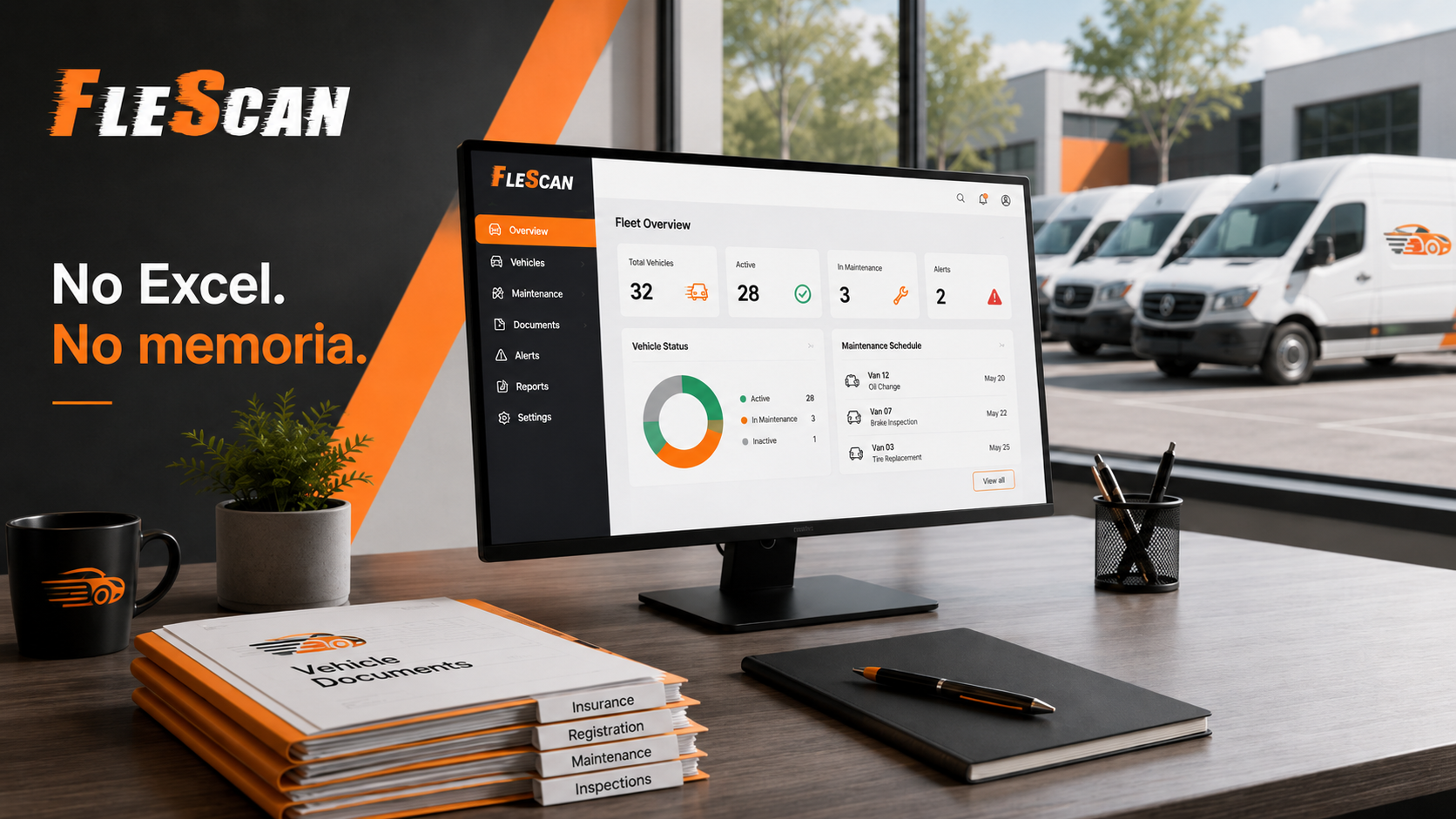 Control de vehículos de empresa con documentación y mantenimientos centralizados